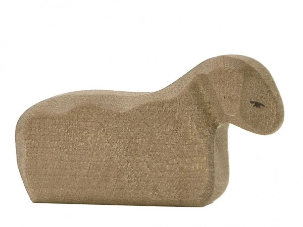 Ostheimer Lamm Braun Liegend Holzfigur