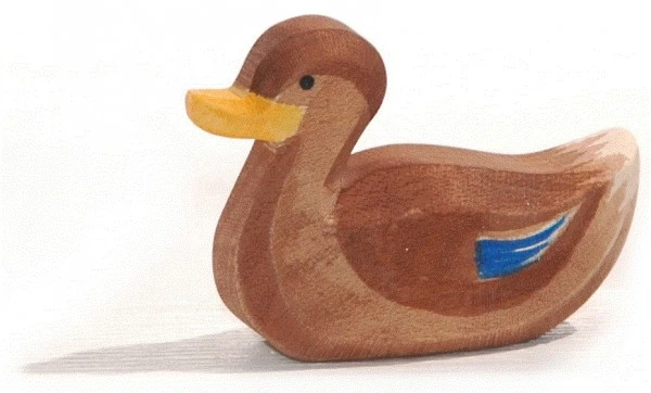 Ostheimer Ente Schwimmend Holzfigur