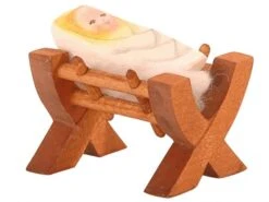 Ostheimer Krippe Mit Kind II 2-tlg. Holzfigur