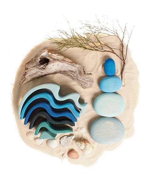 Grimms Bauset Flußkiesel Blau 4tlg 5 Grimms Bauset Flußkiesel Blau 4tlg – Bild 3