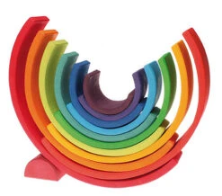Grimms Großer Regenbogen Bogenspiel, 38cm 12-teiliger Holzbausatz -Kinderspielzeugladen 322 10670 cV3Q2vg7f9GA8K 600x600