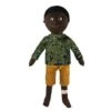 Little Ashé Stoffpuppe Kojo -Kinderspielzeugladen Puppe stoffpuppe kinderpuppe biostoff kinderspielzeug 45cm kojo gelbe cordhose f 600x600